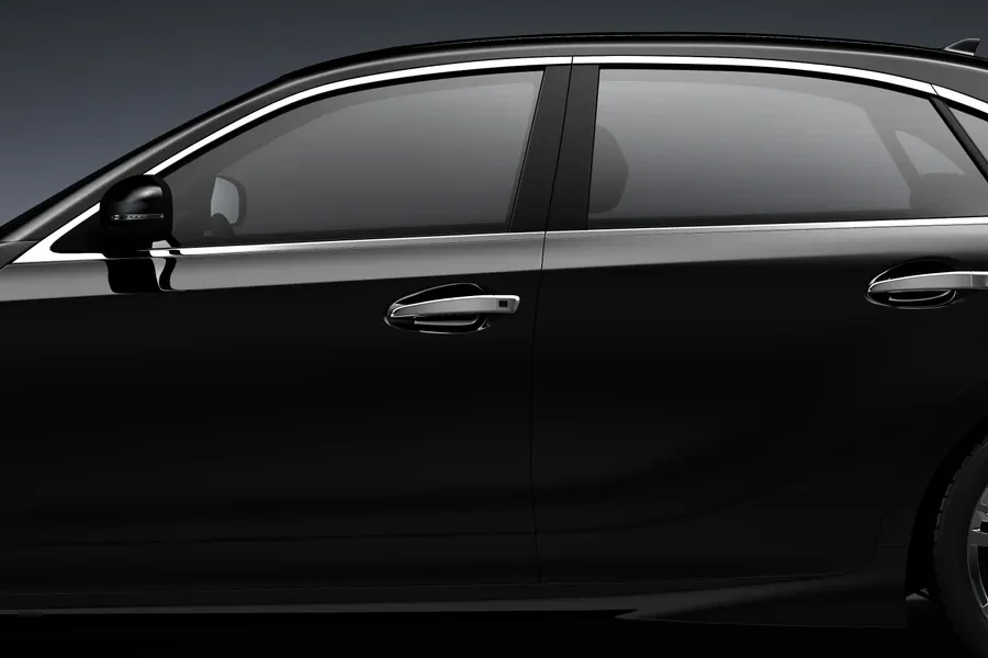 Executive sedan rear door open